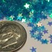 Tiny blue iridescent star confetti , 3 mm (22)
