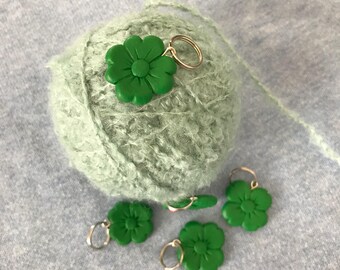 Knitting stitch markers: St Patrick's Day! / Progress keeper / Stich markers /