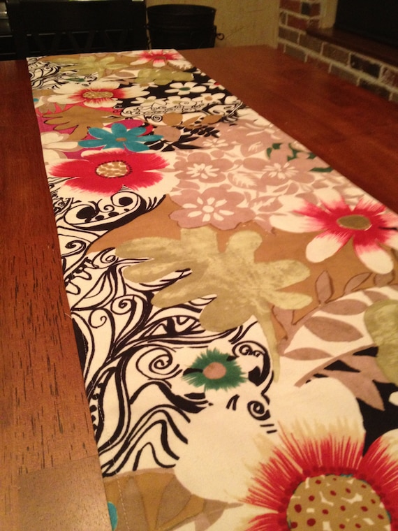 floral table runner boHo style.