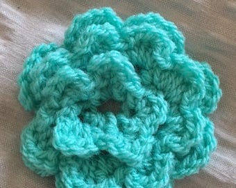 Handmade crochet flower brooch/pin in a choice of colours
