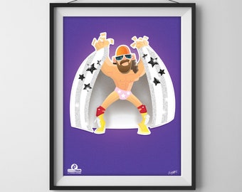 Macho Man Randy Savage - WWF(E) Superstar Illustration