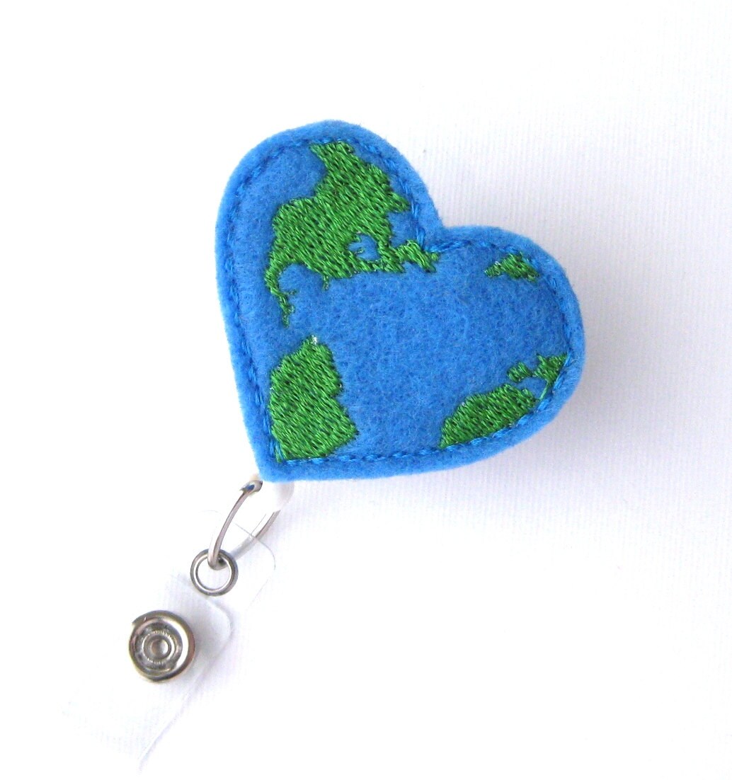Love Earth Name Badge Holders Cute Badge Reels Unique
