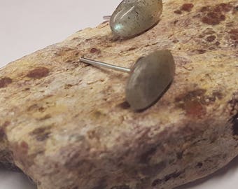 Natural Gemstone Studs/ Labradorite Studs/ Labradorite Posts/ Natural Studs/ Natural Posts/ Earthy Gemstone Studs/ Labradorite Studs/ Labrad