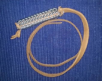 Short Chain-handled Leather Whip