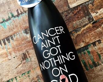 Breast Cancer Awareness Custom Bottle|Like a Yeti Water Bottle|Like A Swell Water Bottle|Be Kind Water Bottle|Breast Cancer Gift