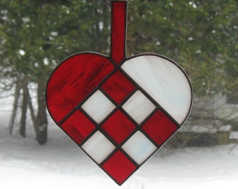 Stained Glass Danish Christmas Heart