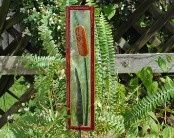 Yard Art Cattail Garden Stake