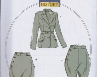 Butterick 6433 Misses Women's Edwardian Sportman's Suit Jodphurs Jacket UNCUT Sewing Pattern
