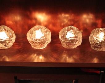 Vintage Kosta Boda, Snowball, Candle Holders, Large, Medium, Small