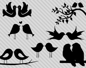 Download Love birds silhouette