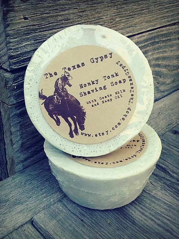 Honky Tonk Shaving Soap- with Goats Milk and Hemp Oil