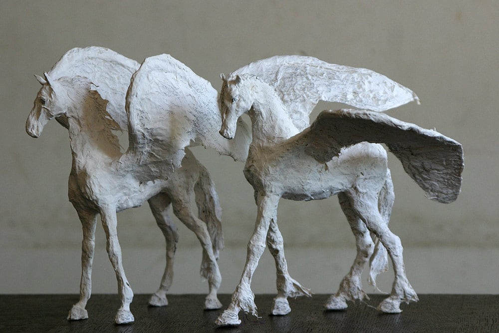 Horse Sculpture Paper Mache Sculpture Wedding Gift Horse