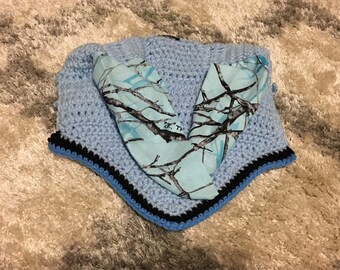 Blue Camouflage Horse Fly Bonnet