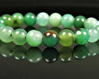 Lovely Australian Chrysoprase Small Round Bead - 5mm - 20 beads - B8040
