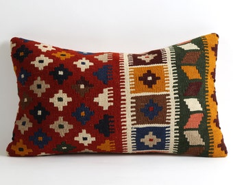 kilim pillow, kilim, vintage pillow, home decor, red pillow, throw pillow, decorative pillow, pillow cover, red kilim pillow, kilim pillows