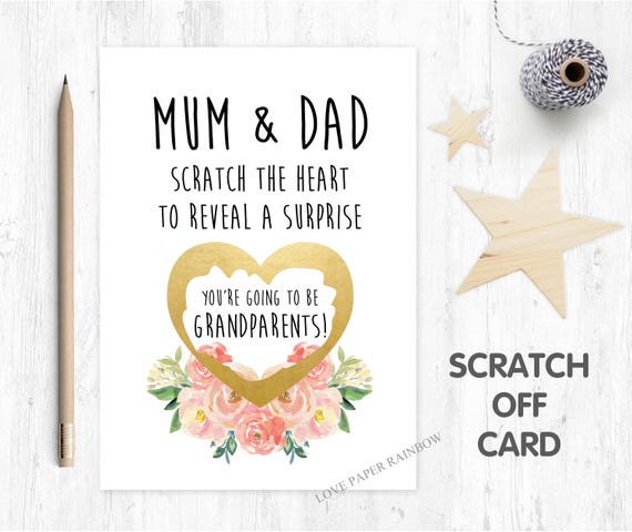 i'm pregnant, pregnancy reveal, pregnancy announcement, pregnancy scratch card, i'm pregnant scratch card, you're going to be grandparents