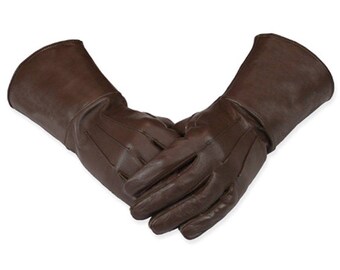 Swordsman Medieval Leather Gauntlet Gloves Larp SCA Cosplay Renaissance armor