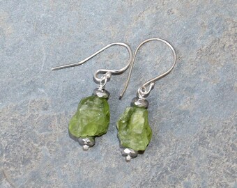 Peridot Earrings, Light Green Earrings, Gemstone Earrings, Natural Stone Earrings, Spring Green Earrings, Spring Earrings, Peridot Jewelry