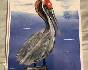 Note Card Pelican