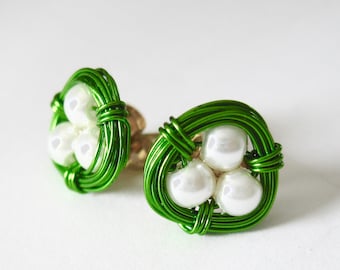 Bird Nest Earrings