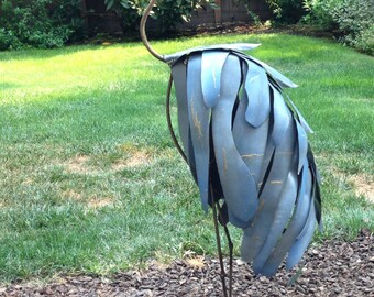 Funky Great Blue Heron Sculpture
