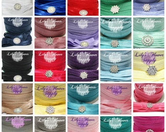Multi Pack 5/8 inch Elastic - You choose colors and quantity - Fold Over Elastic - Elastic by the yard - FOE - DIY - Headbands