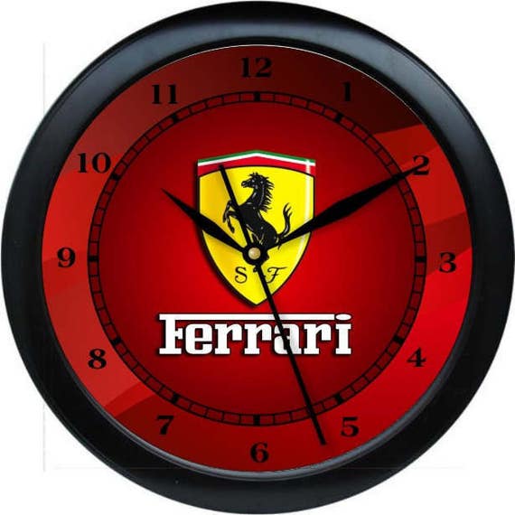 Ferrari Wall Clock Garage Work Shop Gift Father's Day Man