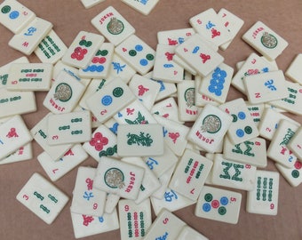 Plastic Mahjong Tiles - White Plastic Mahjong Tiles, Craft Mahjong Tiles