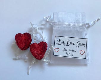Wildflower Heart Seed Bomb Wedding Favors. Wedding Favors. Customizable. Seed Bombs. Seedbombs. Seeds. Let Love Grow.