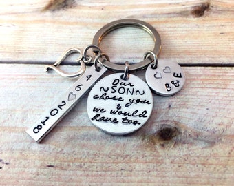 Daughter In Law Keychain, Wedding Keychain, Gift for Daughter In Law, Gift from In Laws
