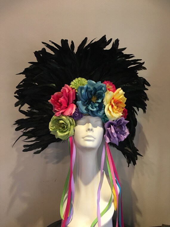 Day of the Dead Frida Kahlo Headdress Flower Headpiece