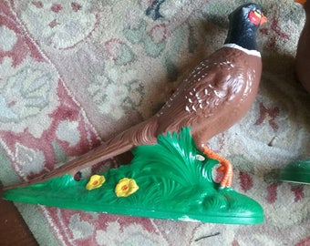Vintage holland mold pheasant pair 2 pheasants hand painted 1970s