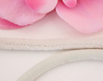 5 m cord 5mm white velvet
