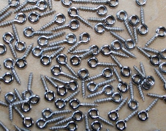 Tiny Silver Screw Eye 5/16"