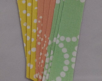 Pastel Dots Fabric Washi Tape, 9 strips