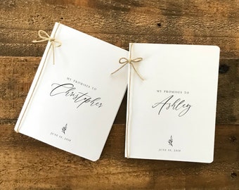 Wedding Vow Books | Personalized Vow Books | Wedding Vow Journals || Set of Vow Books | Wedding Vows