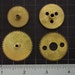 4 vintage brass gears, antique clock movement gears, brass clock wheels Steampunk Supplies 3599