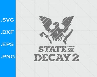 State of Decay 2 inspired, SVG, DXF, Videogames, EPS, Vector, Silhouette Studio, clipart, scal, png, eagle, weapons, axe, shotgun