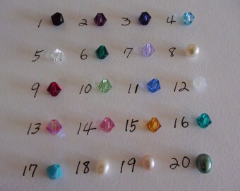 Personalized Birthstones- Swarovski Crystal Bicone