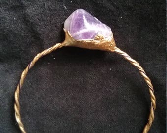 Gold 24 karat Amethyst Bracelet