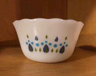 Vintage Fire King Swiss Chalet Custard Cup