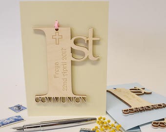 1st Holy Communion Card, Personalised Communion Card, Communion Card, 1st Holy Communion, Religious Card, Holy Communion Card