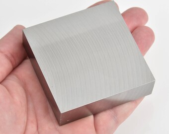 Steel Bench Block for metal stamping, small 2.5" square, 3/4" thick, tol0873