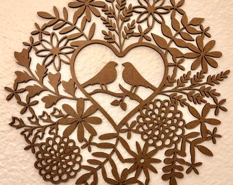 Dove Wreath - Laser Cut