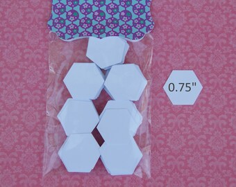 3/4" hexagons for English Paper piecing - quilting supplies - EPP hexagon - precut hexies - hexagon quilt making - paper pieces DIY hexie