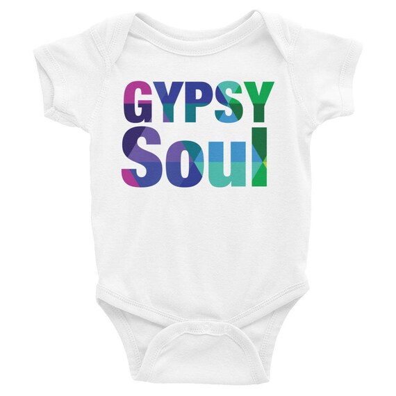 Infant Bodysuit with Colorful Gypsy Soul on the Front