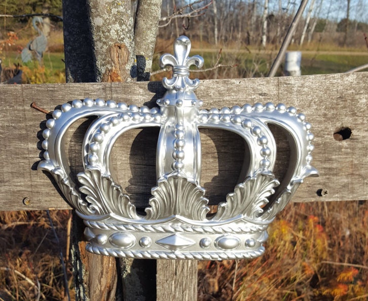 Silver Crown Wall Decor Nursery Wall Decor Crib Crown Canopy