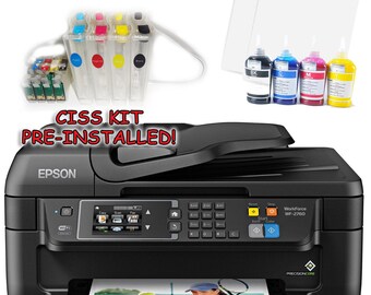 Epson WF-2760 Sublimation Printer Bundle with CISS Kit, Sublimation Ink & Paper