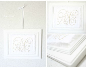 Shabby Monogram M framework