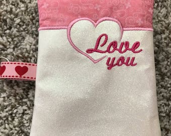 Vinyl zipper cosmetic/cell phone bag
